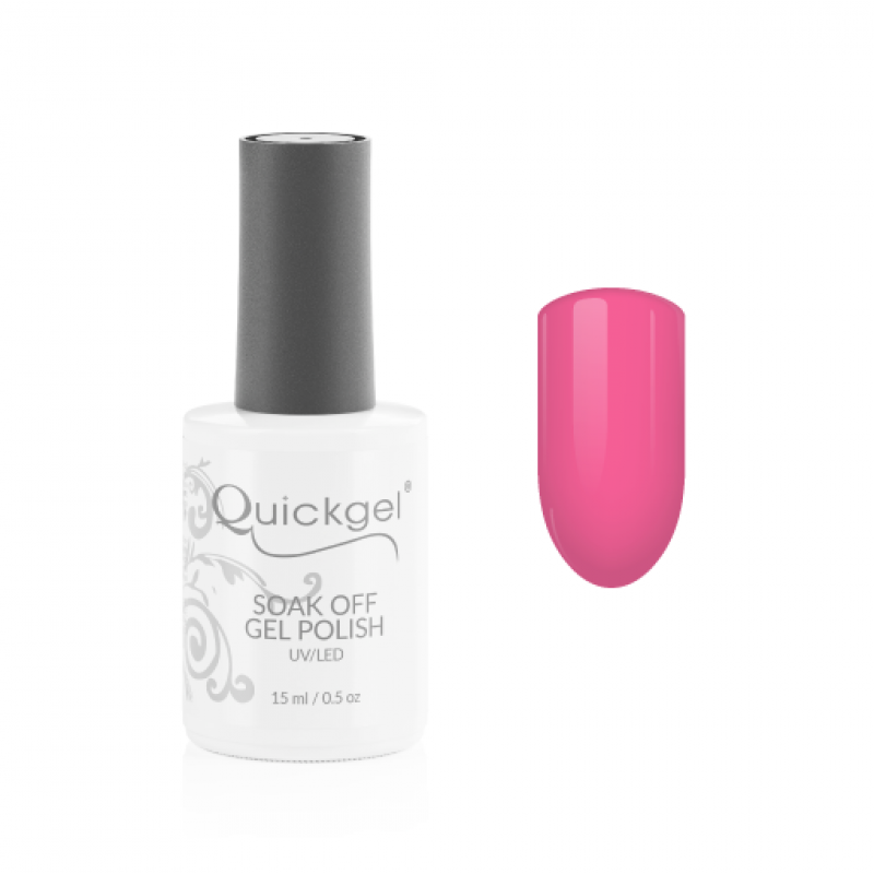 Quickgel Ημιμόνιμο Βερνίκι - No 402 Bright Pink - 15mL
