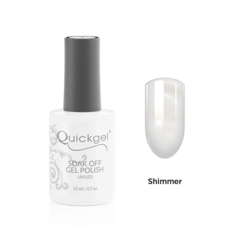 Quickgel Ημιμόνιμο Βερνίκι - No G055 Shimmer White - 15mL