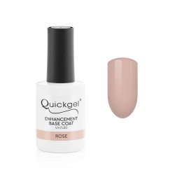 Quickgel Enhancement Base Coat - Rose - 15ml