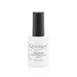 Quickgel Soak-Off Shimmer Dry Top Coat - 15ml