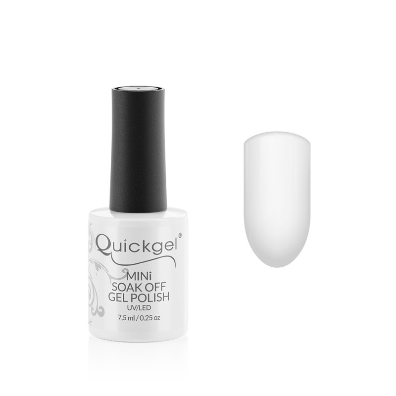 Quickgel White Mini - Ημιμόνιμο Βερνίκι 7,5 ml
