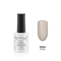 Quickgel No 758 - Snow Queen Glitter Mini Ημιμόνιμο Βερνίκι νυχιών 7,5 ml