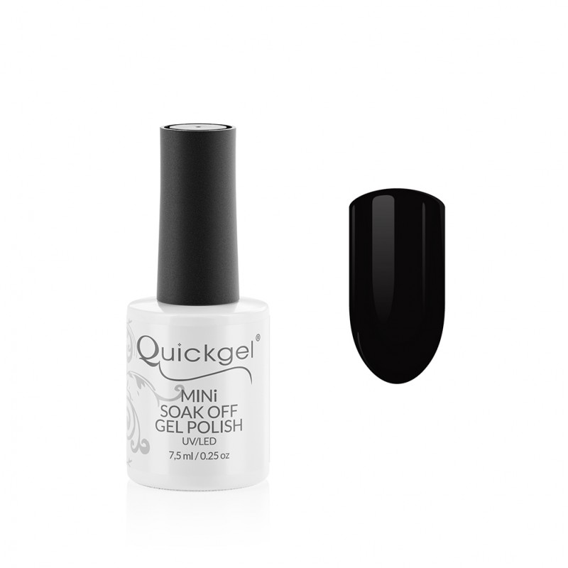 Quickgel No 83 - Black Mini - Ημιμόνιμο Βερνίκι 7,5 ml