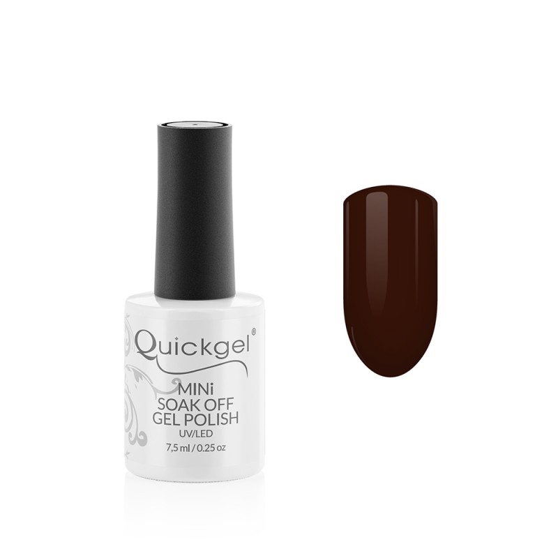 Quickgel No 864 - Dark Chocolate Mini Ημιμόνιμο Βερνίκι νυχιών 7,5 ml