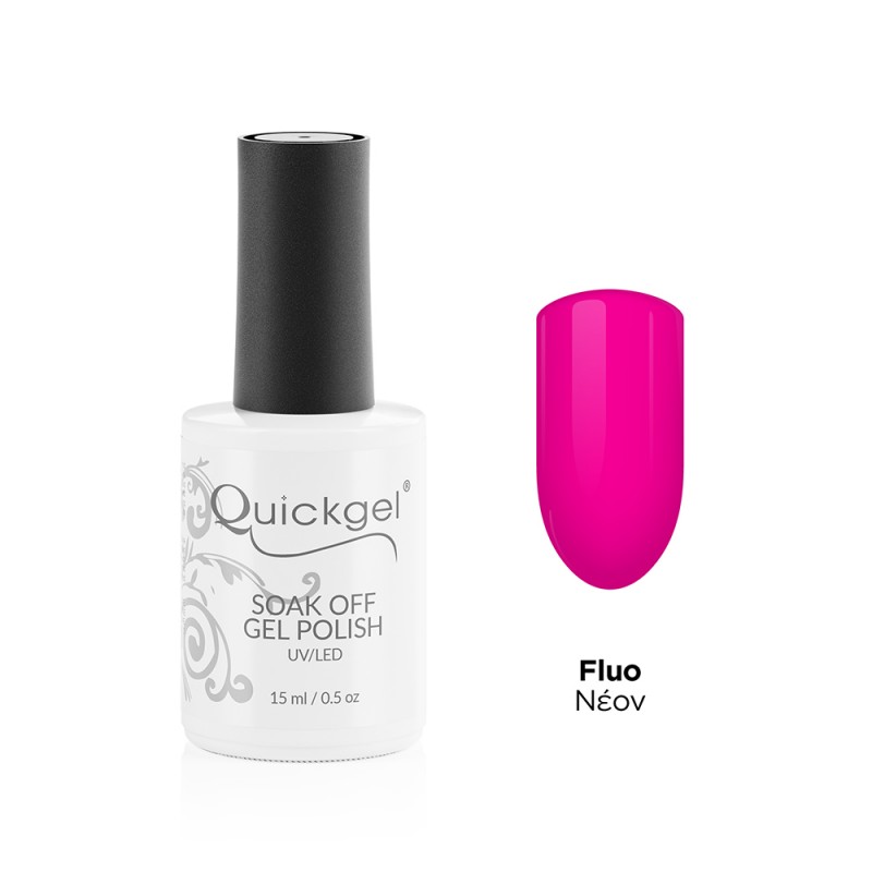 Quickgel Ημιμόνιμο Βερνίκι - No 409 Neon Pink - 15mL