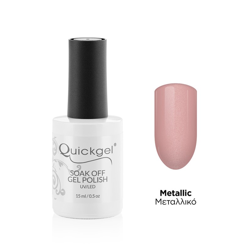 Quickgel No 106 - Pink Diamond Glitter- Ημιμόνιμο Βερνίκι 15 ml