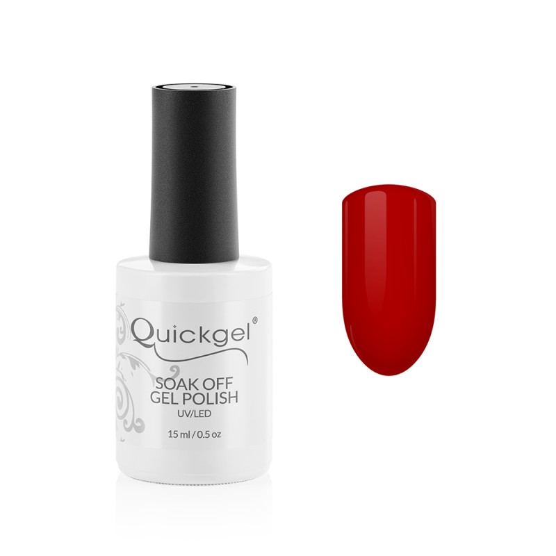 Quickgel No 76 - Red Velvet- Ημιμόνιμο Βερνίκι 15 ml
